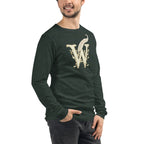 Wordwhispers Signature Long Sleeve Tee - Literary Gift for Readers & Writers - Heather Forest