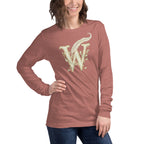 Wordwhispers Signature Long Sleeve Tee - Literary Gift for Readers & Writers - Heather Mauve