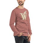 Wordwhispers Signature Long Sleeve Tee - Literary Gift for Readers & Writers - Heather Mauve