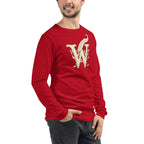 Wordwhispers Signature Long Sleeve Tee - Literary Gift for Readers & Writers - Red