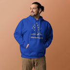 Literary ultra soft unisex hoodie with Enchanted Tree Glowing Books design in team royal