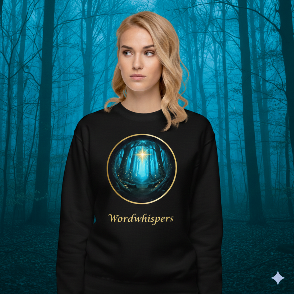 Glimmer of Light literary sweatshirt - unisex premium fleece - Glimmer of Light Design-Black