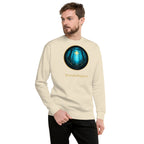 Glimmer of Light literary sweatshirt - unisex premium fleece - Glimmer of Light Design-bone