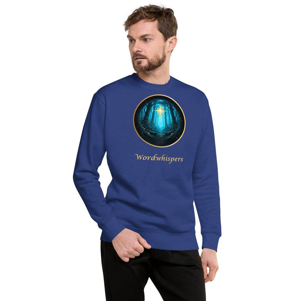 Glimmer of Light literary sweatshirt - unisex premium fleece - Glimmer of Light Design-team royal