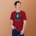 Literary t-shirt - Glimmer of Light design - for readers and writers - unisex - cardinal