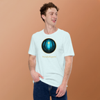 Literary t-shirt - Glimmer of Light design - for readers and writers - unisex - ice blue