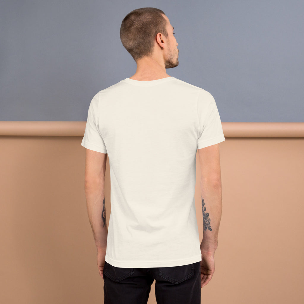 Book lover t-shirt vintage white back - Mystical Tree Reflective Waters - premium unisex literary apparel