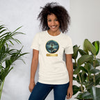Mystical Tree unisex literary t-shirt, front view — soft cotton tee with glowing tree design, perfect gift for readers and writers — white