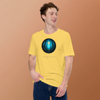 Literary t-shirt - Glimmer of Light design - for readers and writers - unisex - yellow