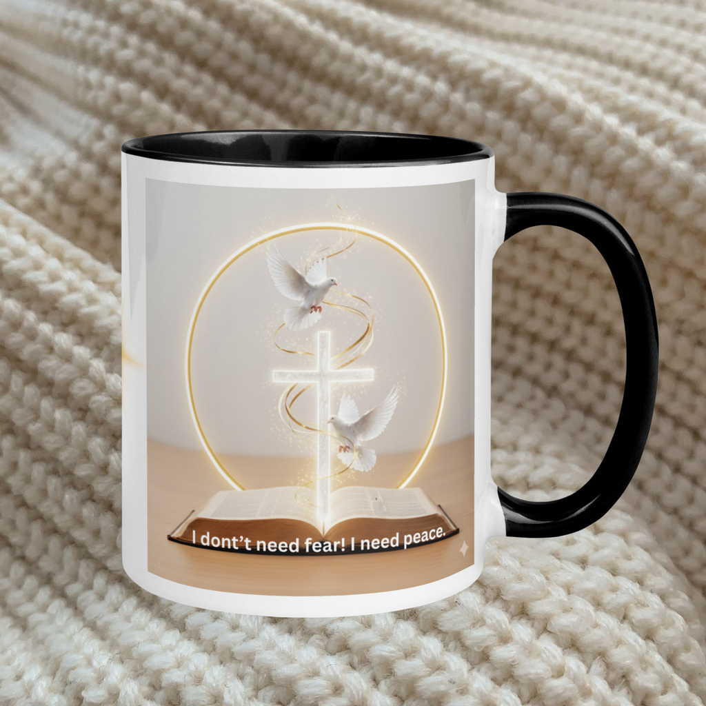 Inspirational mug accent - Vision of the Night Job 33 - 11oz ceramic mug black interior