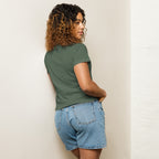 Literary High-Waisted T-Shirt Wordwhispers Signature - Women's - pine