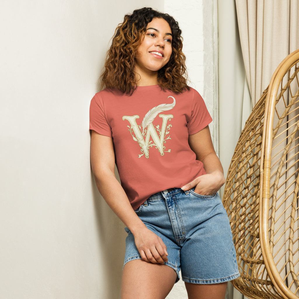 Literary High-Waisted T-Shirt Wordwhispers Signature - Women's - sorbet
